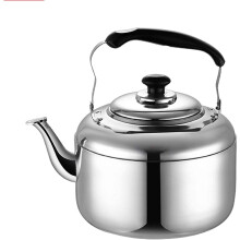 4L Stainless Steel Whistling Stovetop Kettle with Fast Boiling for Camping Hiking Outdoor Gas Hob