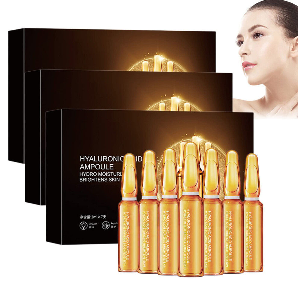 Anti Aging Serum with Deep Hydration and Brightening Facial Essence Ampoule for Even Skin Tone, 3 Boxes
