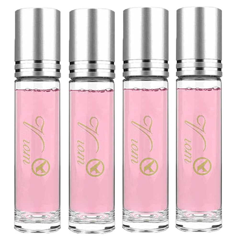 Solid Perfume and Roll On Stick, Longlasting Natural Essential Oil Fragrance, Unisex 4pcs