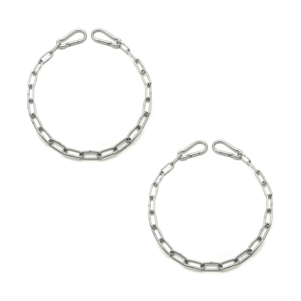 20 Inch Stainless Steel Gate Chain With Carabiners For Livestock Barn Latch Pack Of 2 9164114322425
