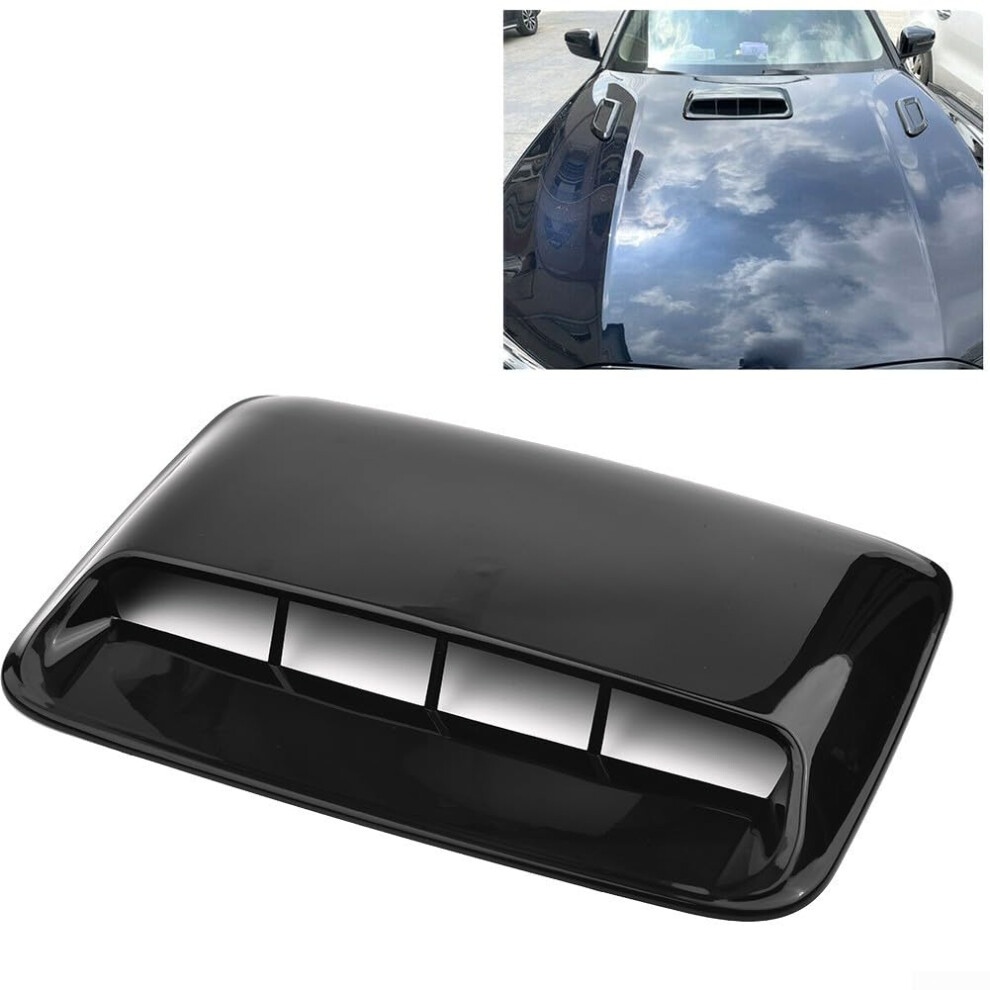 Gloss Car Hood Scoop Cover For Improved Engine Ventilation And Universal Bonnet Vent Fit Black 9164114322463