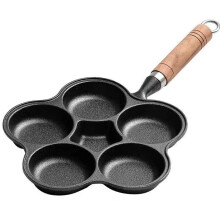 Nonstick 6Hole Pancake Pan Omelette Maker for Breakfast Gas and Induction Compatible