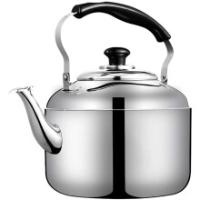 4L Stainless Steel Whistling Kettle Silver Surgical Polished Teapot with Ergonomic HeatResistant Handle