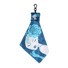 Microfiber Glasses Cleaning Cloth with Keychain, Floral Lens Cleaner for Travel Camera Phone