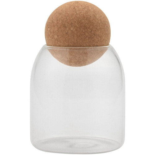 Βάζο από γυάλινο βάζο 500ML με φελλό χωρίς μόλυβδο και καπάκι, δεξ