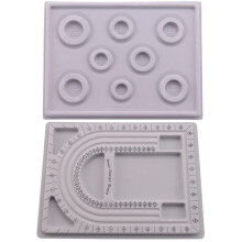 2 piezas de tablero de diseño de cuentas, tablero de diseño de pulsera, bandeja de tablero de cuentas