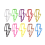 100 st - Formade gem - Metallgem - Set 1