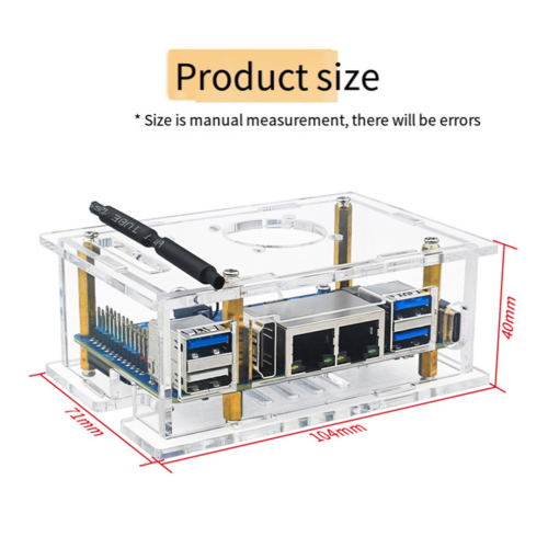 Για την πλακέτα ανάπτυξης Orange Pi Rv2, ακρυλικό κέλυφος ψύξης A 2