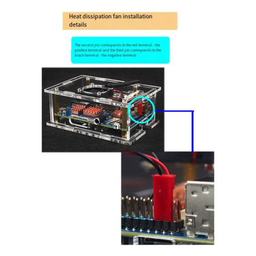 Για την πλακέτα ανάπτυξης Orange Pi Rv2, ακρυλικό κέλυφος ψύξης A 1