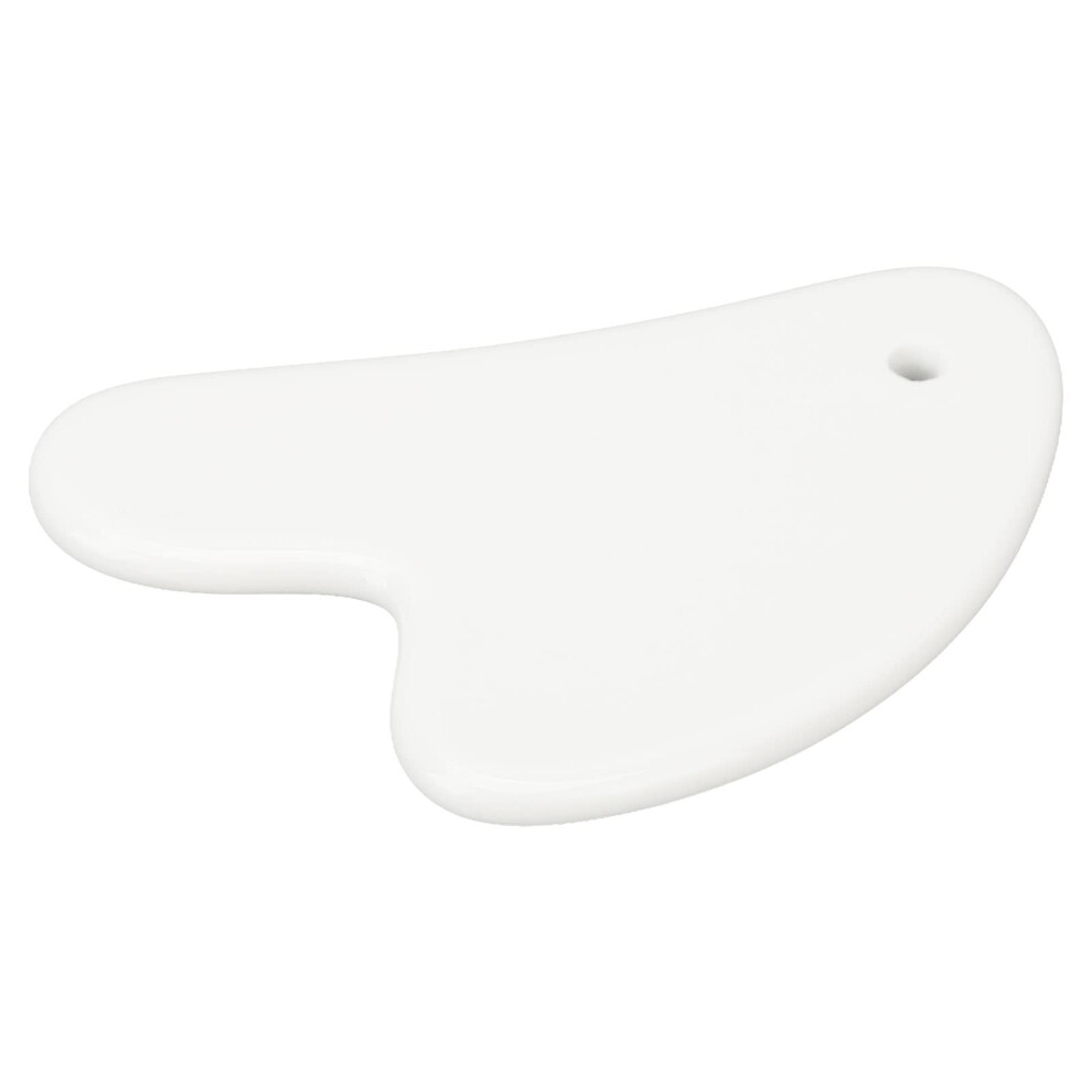 Ceramic Gua Sha Tool Heart Shape with Ergonomic Grip Hole for Facial Massage and Wrinkle Reduction
