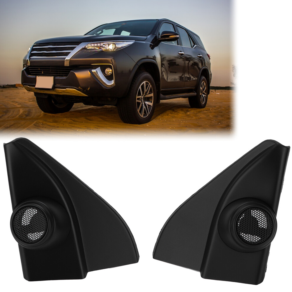 2Pcs Speaker Cover Trim For Toyota Fortuner 2016 Car Tweeter Replacement Black 8791382416146