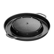 Pans Stovetop 2In1 Nonstick 33.5x22x4cm Shabu Pot Grill Pan HeatResistant Handle For Table Oven Griddle