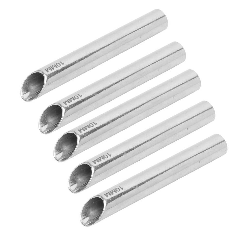 Piercing Receiving Tubes Set 5pcs Medical Grade Stainless Steel with Sterile Individual Packaging 10mm