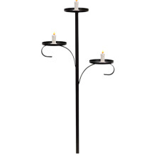 Black Triple Tree Topper Metal Iron Candle Holder Candelabra For Christmas Tree Decor In Home Hotels Dorm