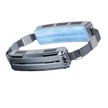 Portable Waist Fan 2025 Upgrade, USB Rechargeable Belt ClipOn, 2 Icy Plates,  Cooling For Outdoors Deep Space