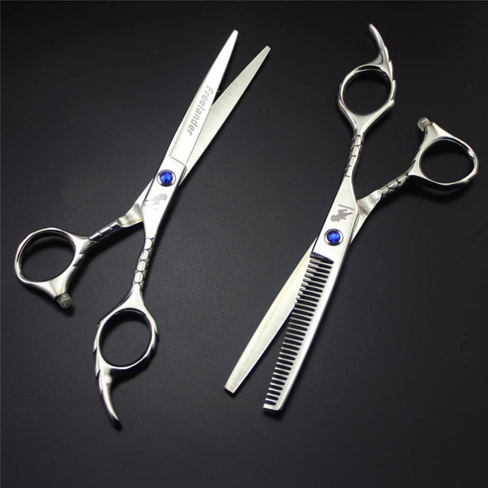 6 Inch Stainless Steel Hair Cutting Scissors Set, Professional Barber Shears with RazorSharp Blades