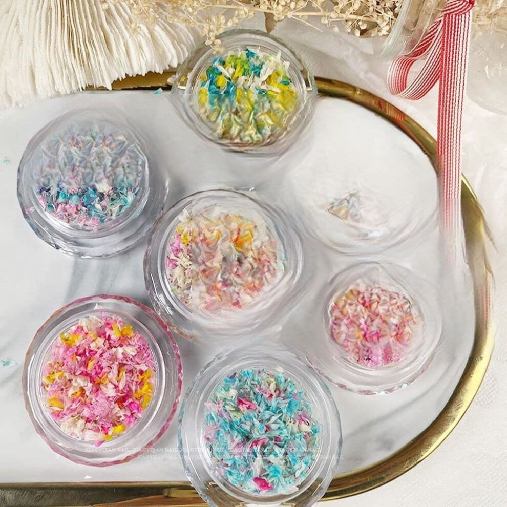 Green Press On Nails With Dried Flower Charms For Diy Nail Art, Natural Fit Acrylic Nail Tips