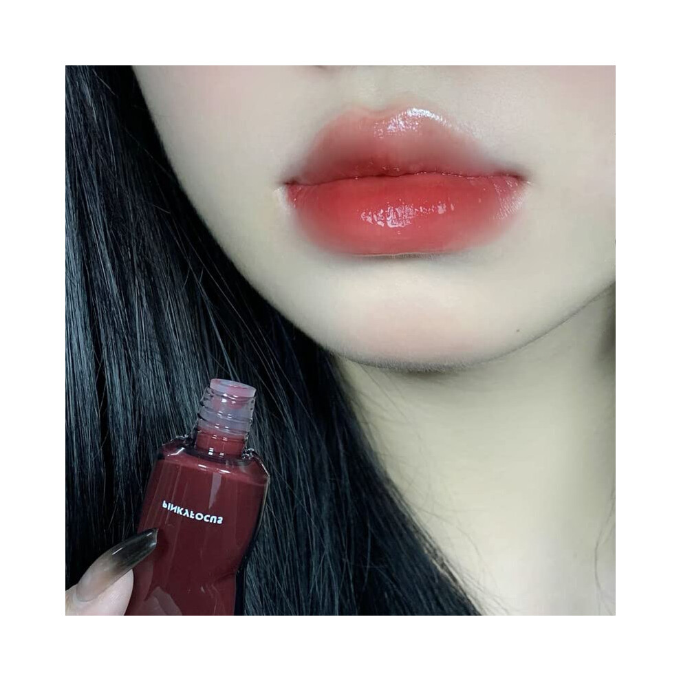 Red Long Lasting Waterproof Lip Gloss And Liquid Lipstick With Nonstick Cup Moisturizing Tint 04#
