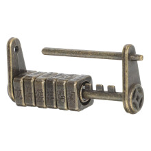 Vintage Zinc Alloy Combination Lock Small Retro Padlock With Carved Characters For Jewelry Boxes Suitcases Cabinets
