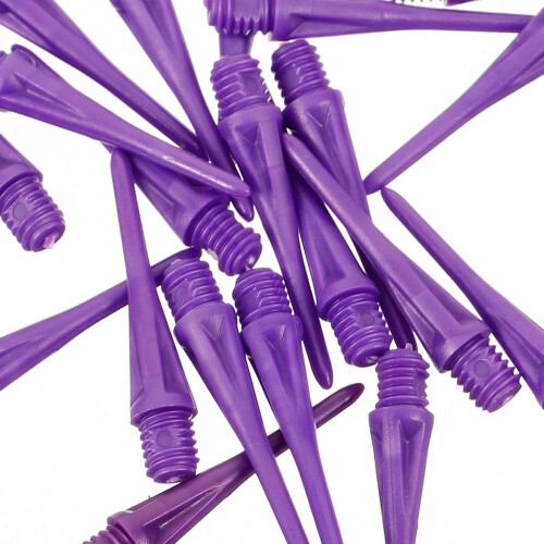 50pcs WearResistant Soft Tip Dart Points with Threaded Replacement Tips for Electronic Darts Purple 2