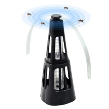 Fly Repellent Fan with LED Light, USB Rechargeable, FingerSafe Fly Control for Outdoor Table Camping
