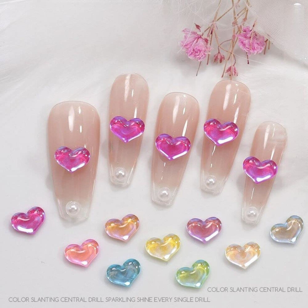 White 50Pcs Glass Pearl Nail Art Rhinestones 8X6mm Flatback Gems For Diy Press On Nails And Crafts
