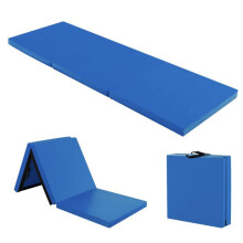 Yogamatte - HELLOSHOP26 - 180 x 60 x 5 cm - Faltbar 3-fach - Rutschfest - 2 Griffe
