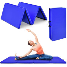Gymnastikmatte - HELLOSHOP26 - 240x116x5 cm - Faltbar - Rutschfest - EPE/PU 5 cm