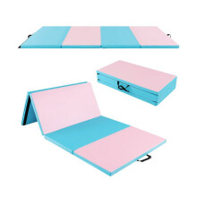 Faltbare Gymnastikmatte 240 x 116 x 5 cm weicher Komfort tragbar gemütliche Atmosphäre