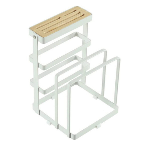 Multifunctional Kitchen Organizer with SlipResistant Base, Knife and Cutting Board Holder