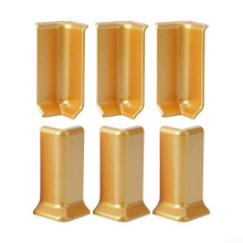 Baseboard Corner Connectors 6Pack ABS 82mm Height, 3 Inside & Outside Corners, White Grey Black