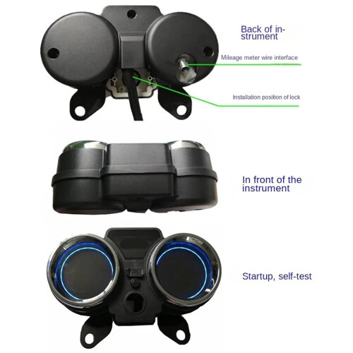 Universal 12V Motorcycle Speedometer with Clear Daynight Display and Multifunction Instrument Panel 1