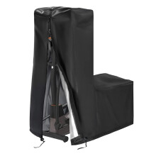 Elliptical Machine Cover Waterproof Dustproof Oxford Fabric for Indoor Outdoor Use with Zipper, Black (87x51x153cm)
