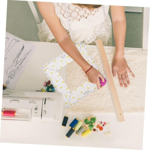 Quilting Ruler for Easy Quilt Square Cutting Sewing Fabric Patchwork Template with Smooth Edges 2