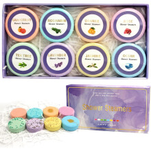 Shower Steamers 8 Pack Organic Essential Oil Shower Bombs for Women and Men LongLasting Relaxation
