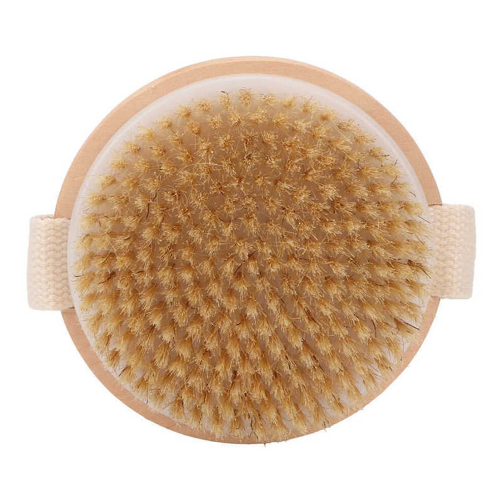Bath Brush with Bristle Wooden Handle for Deep Exfoliation and Improved Circulation