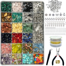 Jewelry Making Kit with 1587pcs Colorful Crystal Beads and Tools for DIY Bracelets and Necklaces