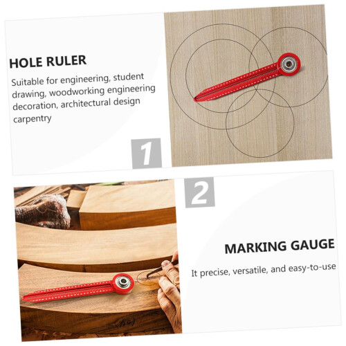 Aluminum Woodworking Compass Ruler for Precision Circle Drawing and Carpentry Design 2