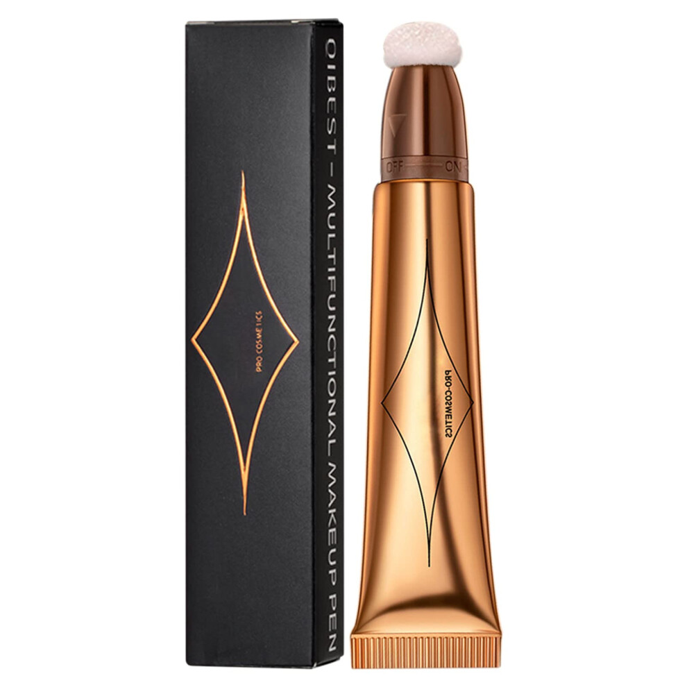 Cream/Peach Makeup Stick Highlighter Multiuse For Cheeks And Lips Buildable Natural Color