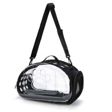 Cat Carrier with Breathable Fabric, Foldable SoftSided Pet Travel Bag for Kitten Puppy Rabbit, Black