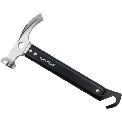 Camping Tent Hammer DoubleHeaded Design MultiFunction Nail Puller With AntiSlip Grip For Awning Stakes 2