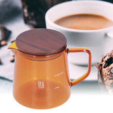 Tazza da tè in borosilicato 300 ml 11,9 oz coperchio blu-marrone