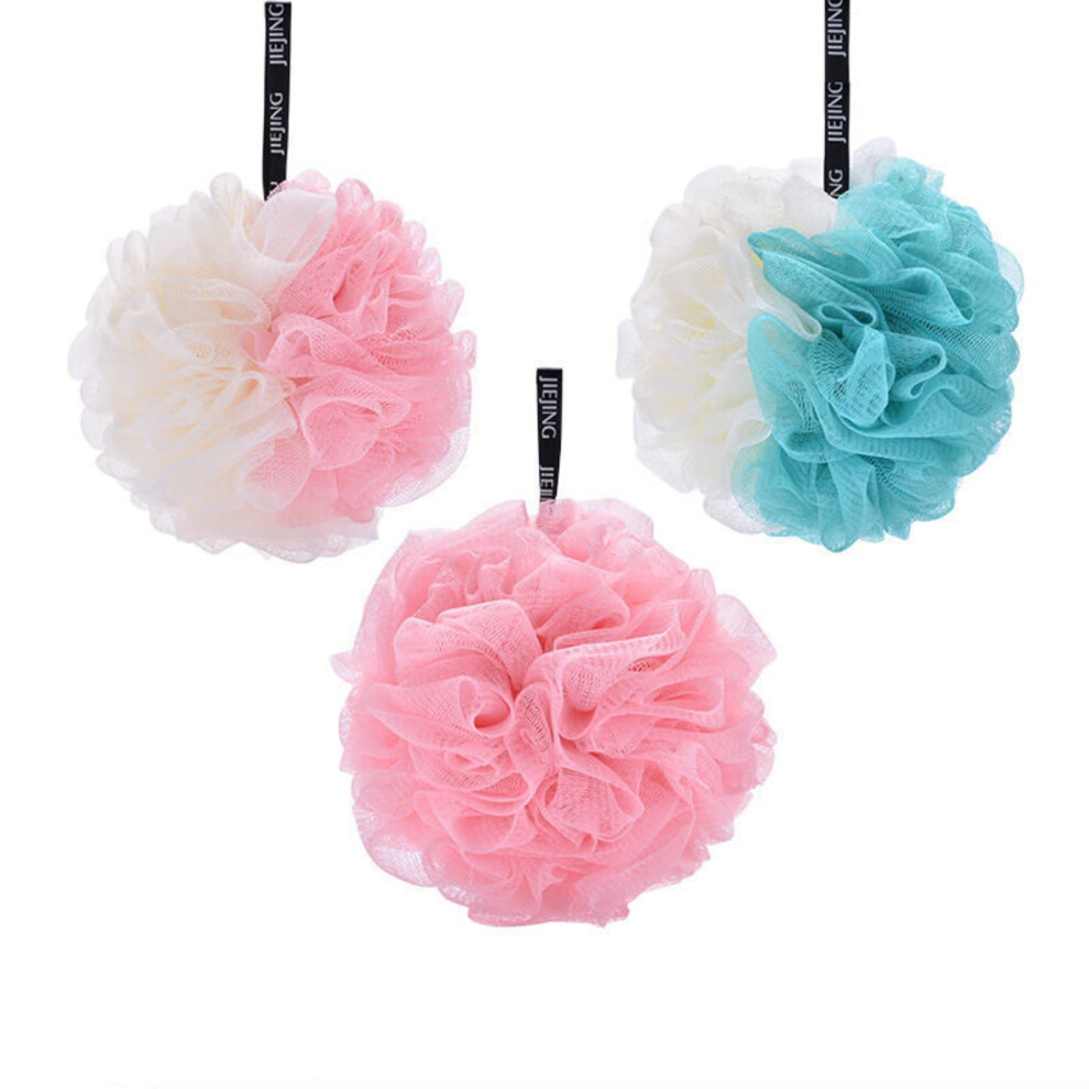 Large Mesh Shower Loofah Bath Sponge for Gentle Skin Exfoliation and Rich Lather Creation