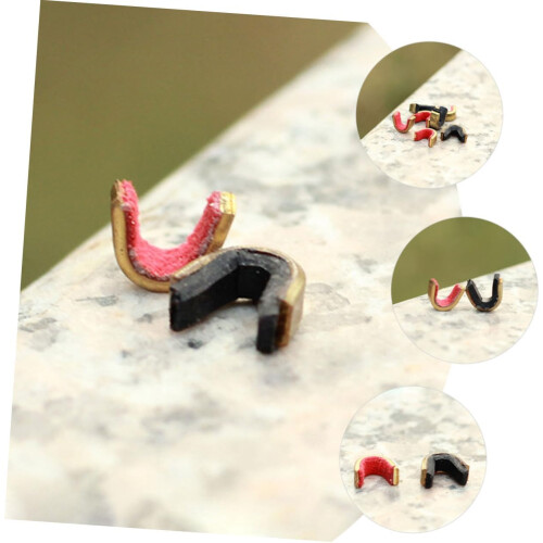 10pcs Archery Nocking Point Clips Copper Alloy Adjustable Bowstring Buckle for Compound and Recurve Bows 2