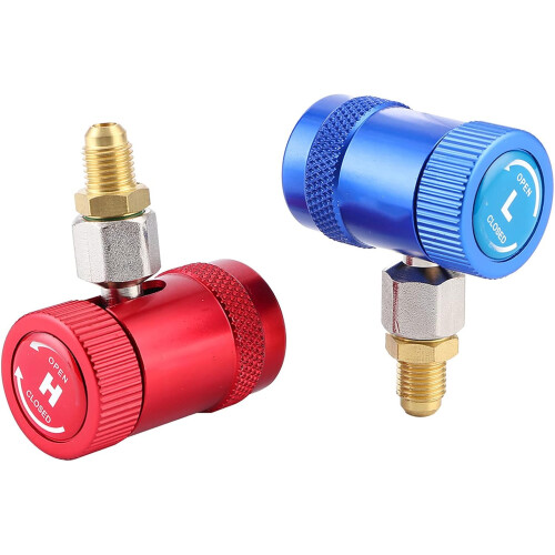 Adjustable Brass AC Quick Coupler for Refrigerant, Durable Secure Fit with Shiny Sleeve for Fast Charging 1