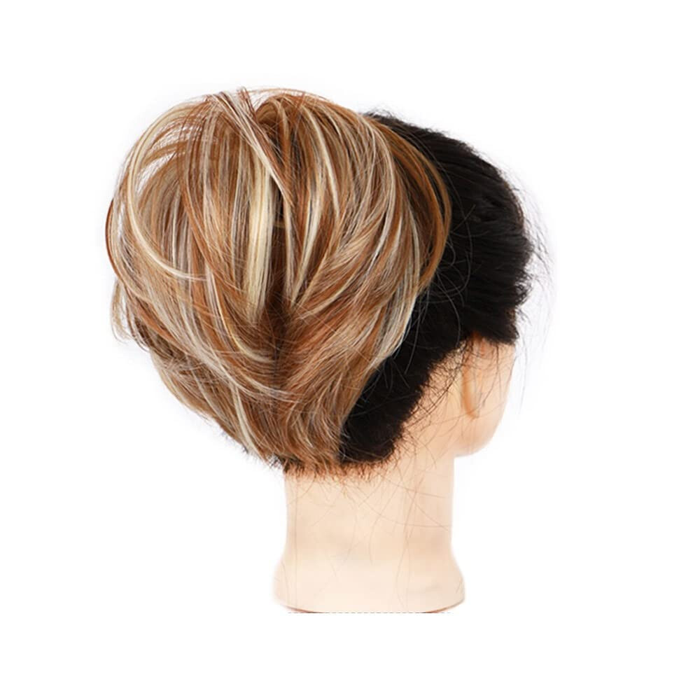 Hair Bun Extension with Instant Volume Boost, Messy Ponytail Hairpiece for Women, WF47 Synthetic