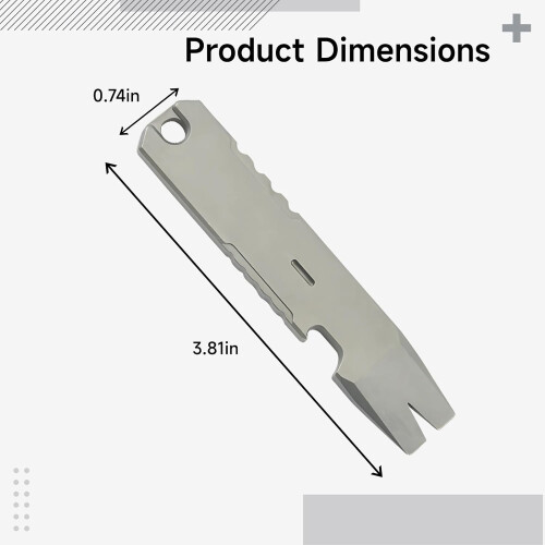 Titanium Pry Bar EDC Multitool with Bottle Opener, Compact Keychain Tool for Camping and Daily Use 1
