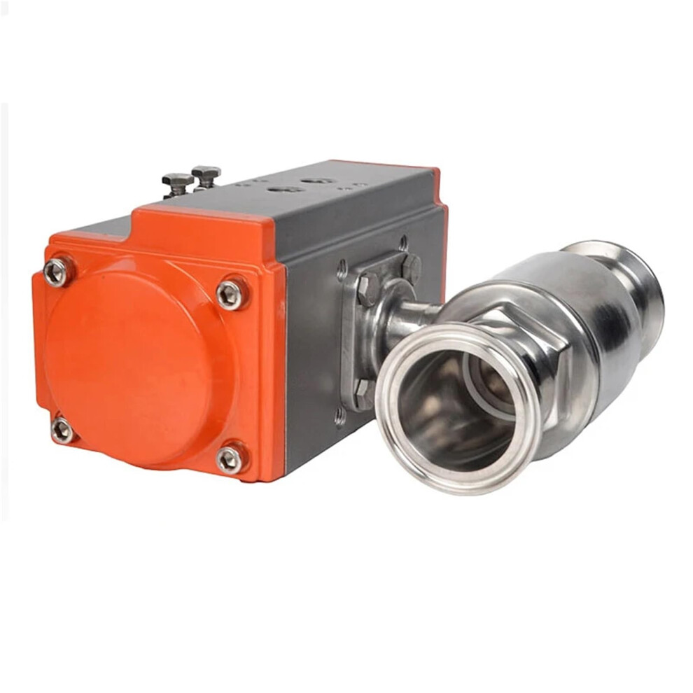 89Mm Tri Clamp Sanitary Ball Valve 304 Stainless Steel Double Acting Cylinder Corrosion Resistant 9174973637547