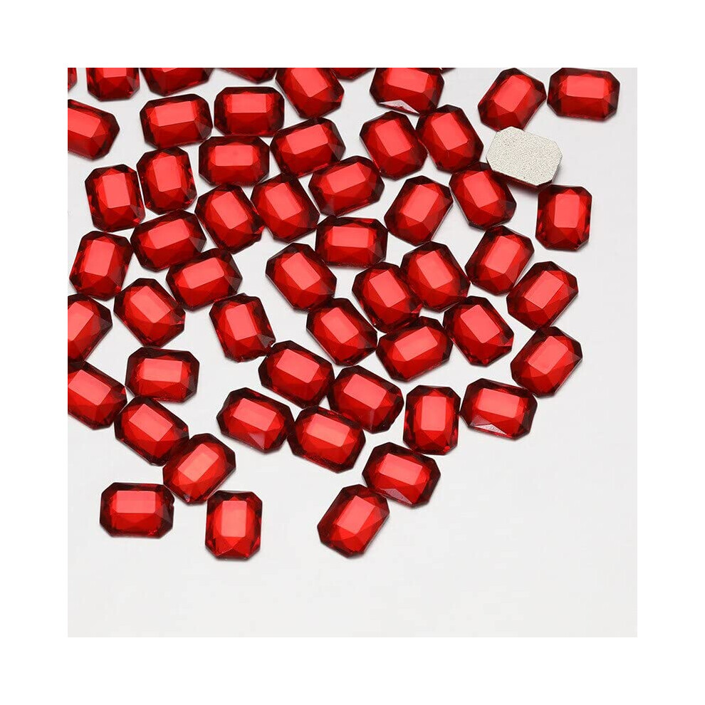 Red 1440Pcs Rectangle Nail Art Rhinestones Brilliant Sparkle Crystal Gems For Nail Decoration