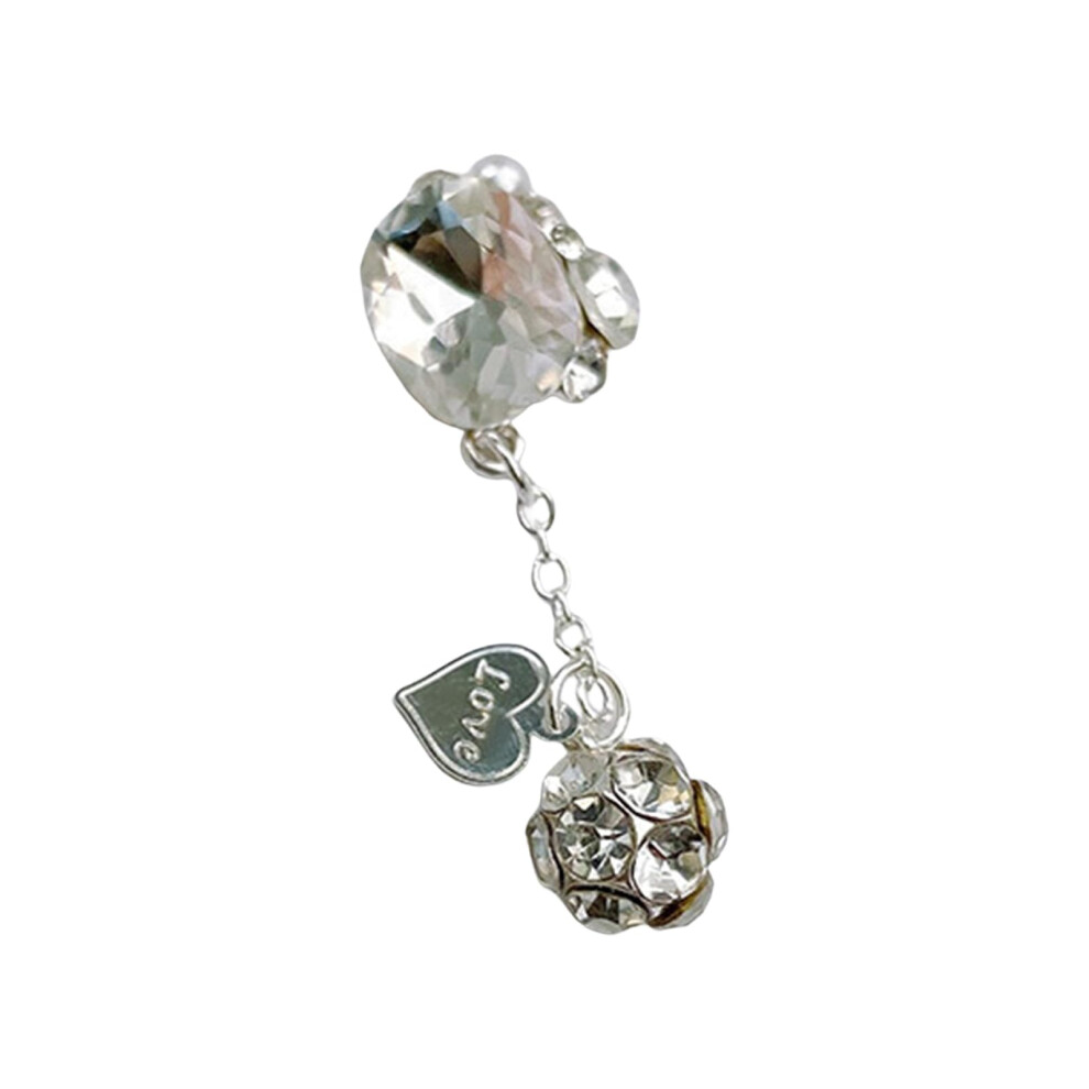 Nail Rhinestone Decoration Heart Charm â 3D Sparkling Faux Crystal Pendant for Valentine's Day
